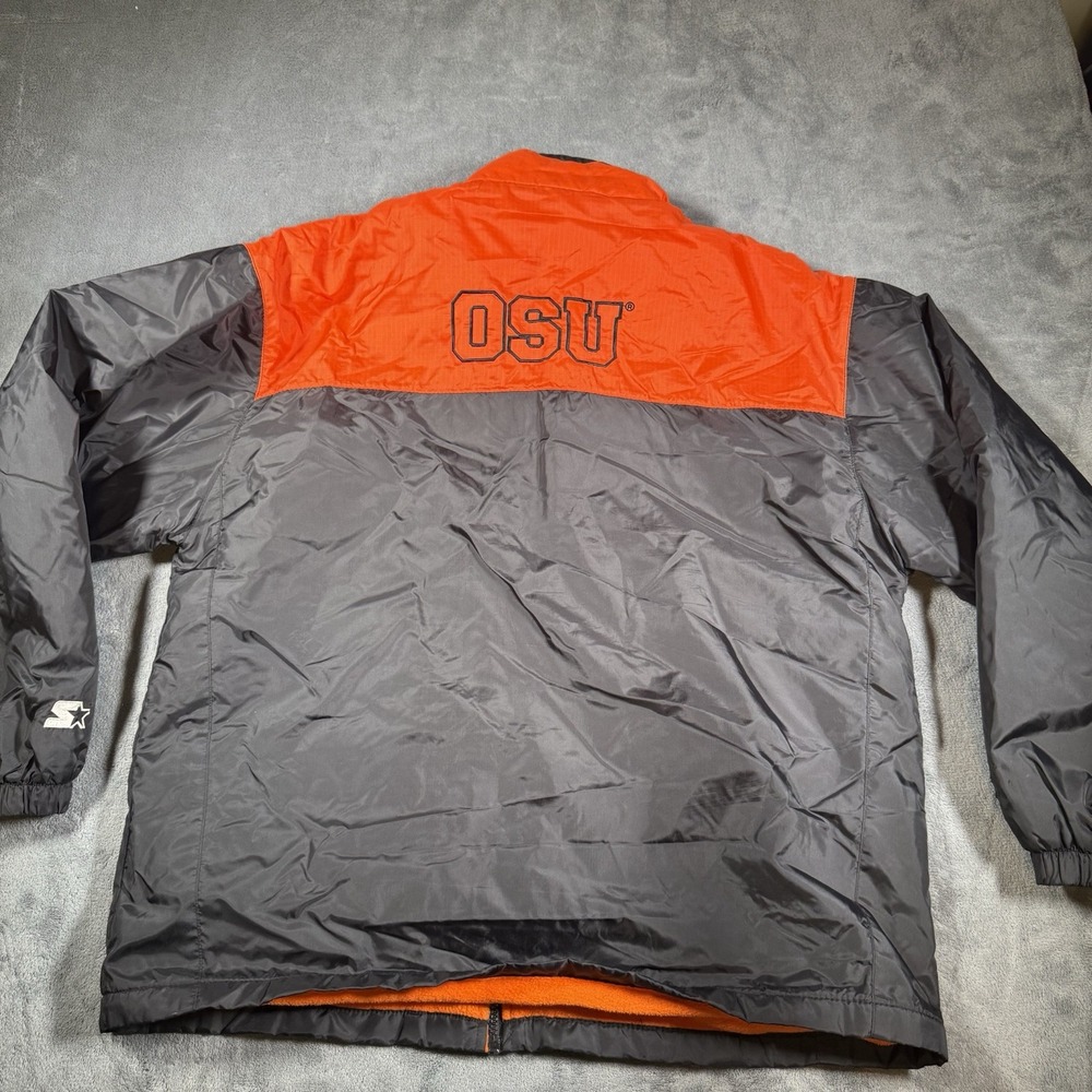 Oklahoma State Cowboys Starter Fleece Lined Jacket Size Men's Large Vintage - Picture 7 of 11